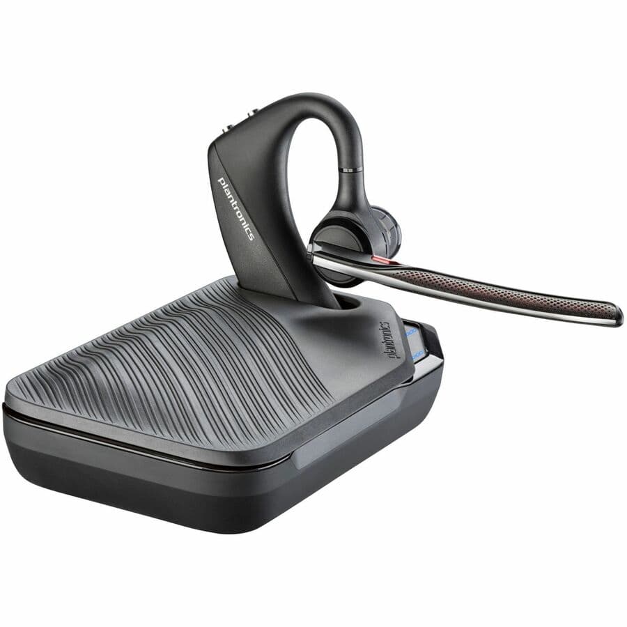 Poly Voyager 5200 UC wireless mono headset with boom microphone for mobile business calls