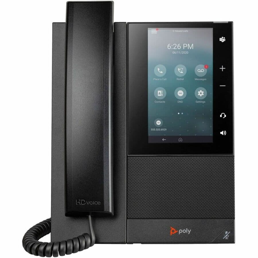 Poly CCX 500 BMP SIP PoE-E desk phone for enterprise VoIP calling