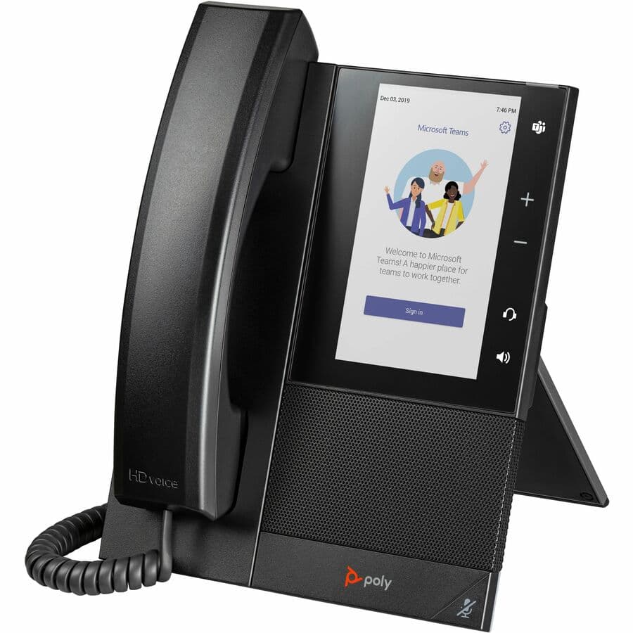 Poly CCX 505 BMP MS PoE-E TAA Microsoft Teams desk phone for compliant deployments