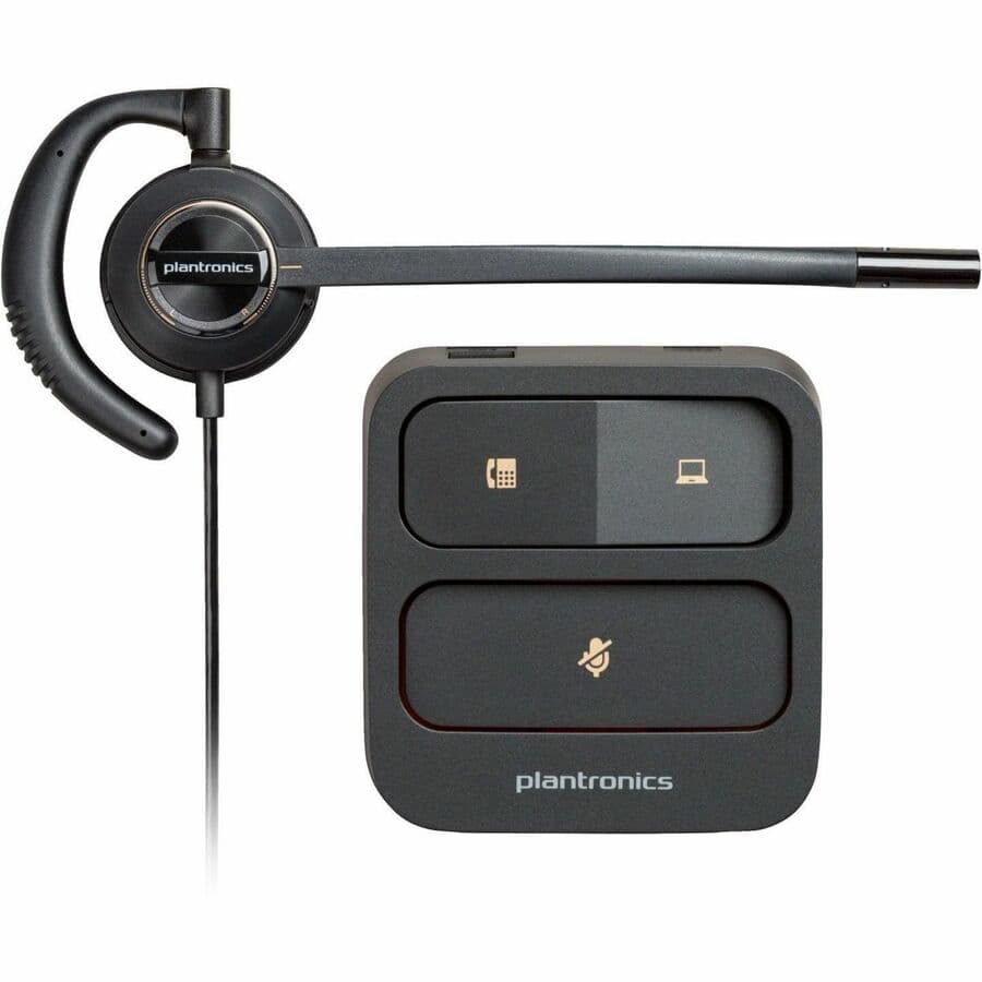 Poly EncorePro 530D wired headset with Quick Disconnect and discreet digital design
