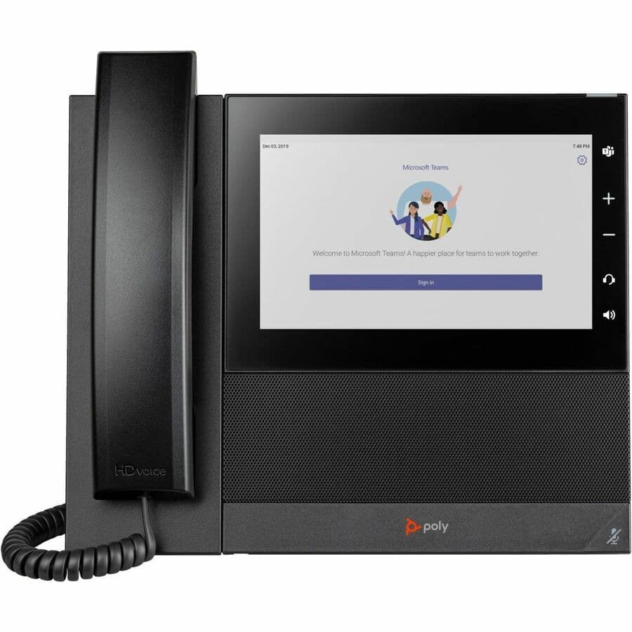 Poly CCX 600 Microsoft Teams desk phone with PoE-E and TAA designation