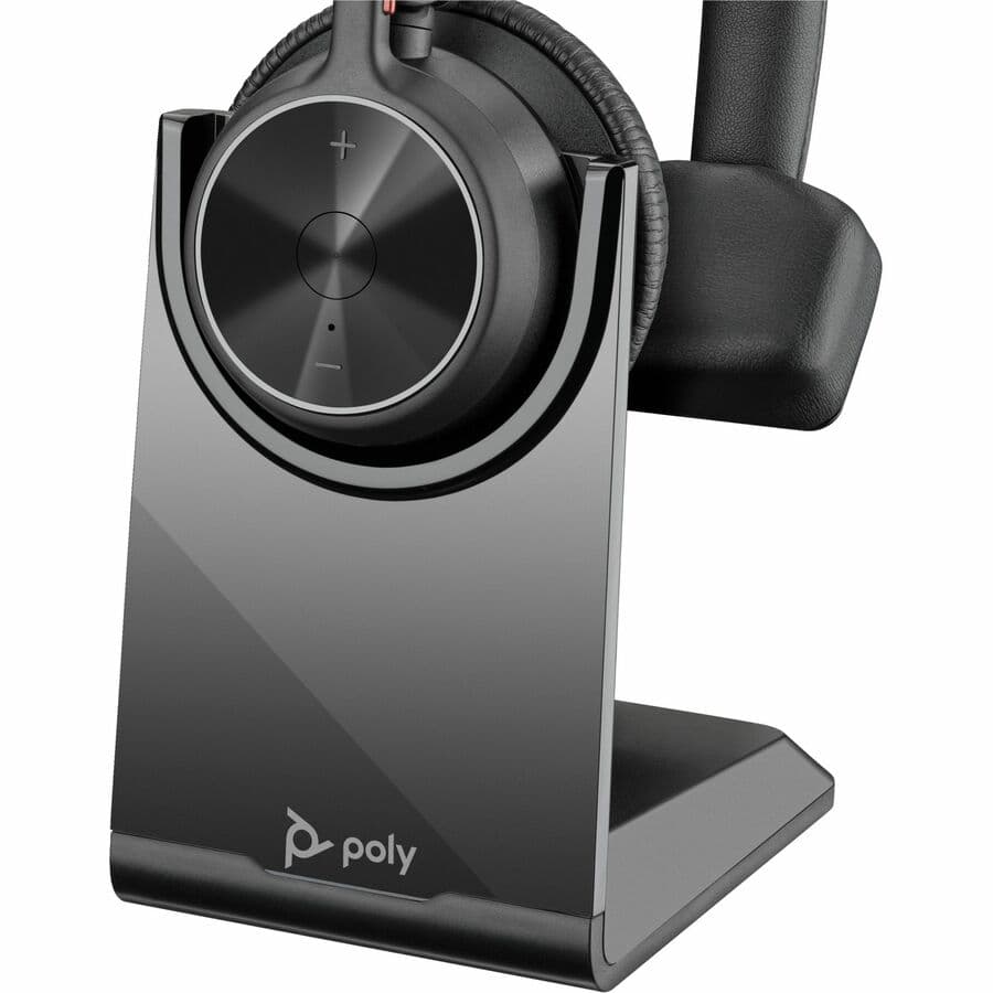 POLY Voyager 4310 USB-A wireless headset with BT700 dongle for enterprise calling, TAA US compliant