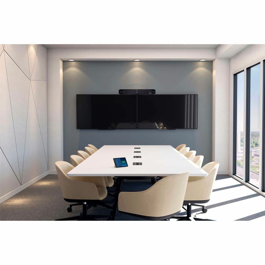 Poly Studio X70 all-in-one video bar with IR remote kit for large conference rooms