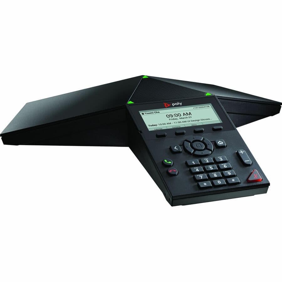 Poly Trio 8300 IP conference phone, PoE-powered enterprise VoIP desk phone