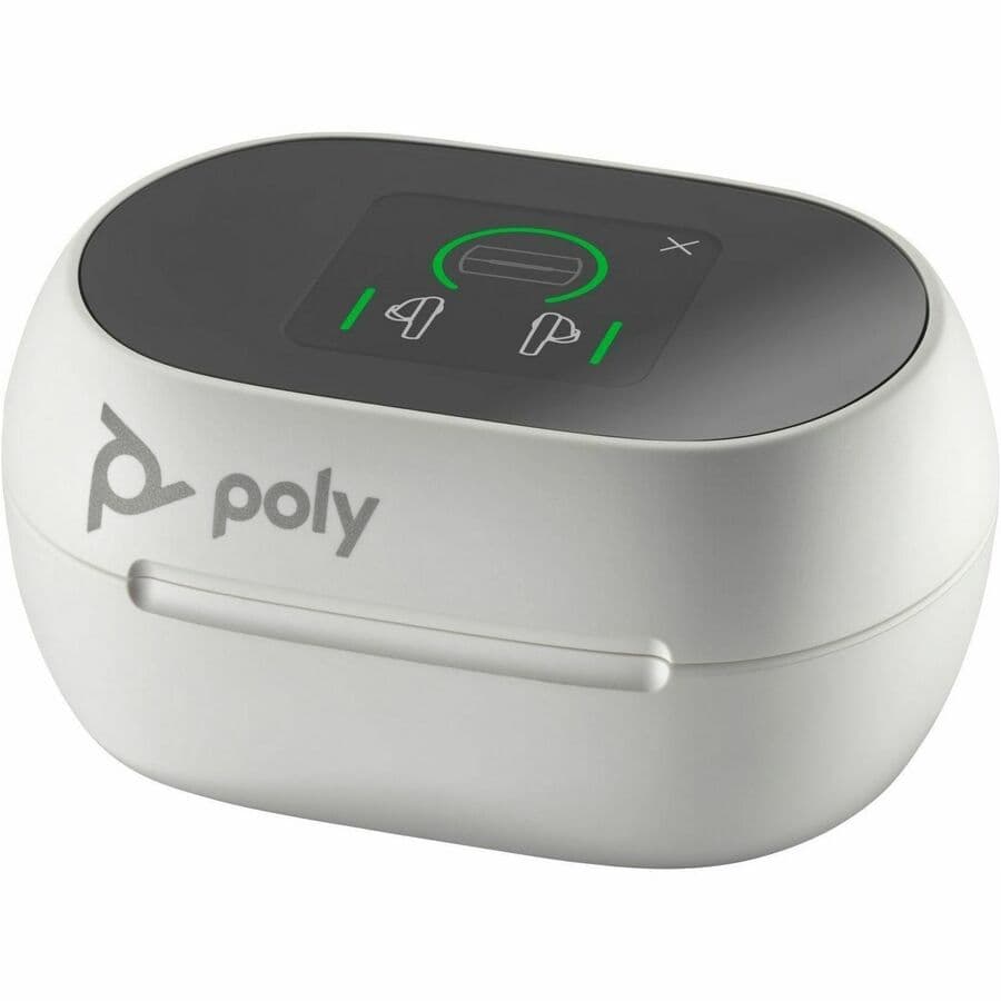 Poly Voyager Free 60+ UC white sand true wireless earbuds with BT700 USB-C adapter
