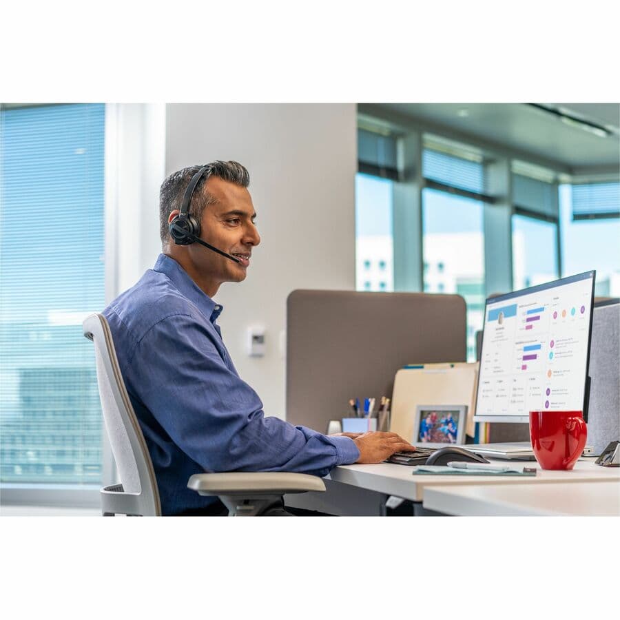 Poly Savi W8210-M mono wireless headset with 3-in-1 connectivity for Microsoft Teams