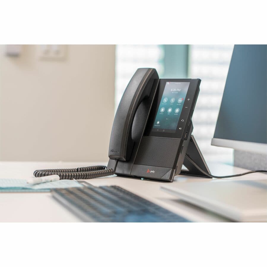 Poly CCX 505 BMP MS PoE-E TAA Microsoft Teams desk phone for compliant deployments