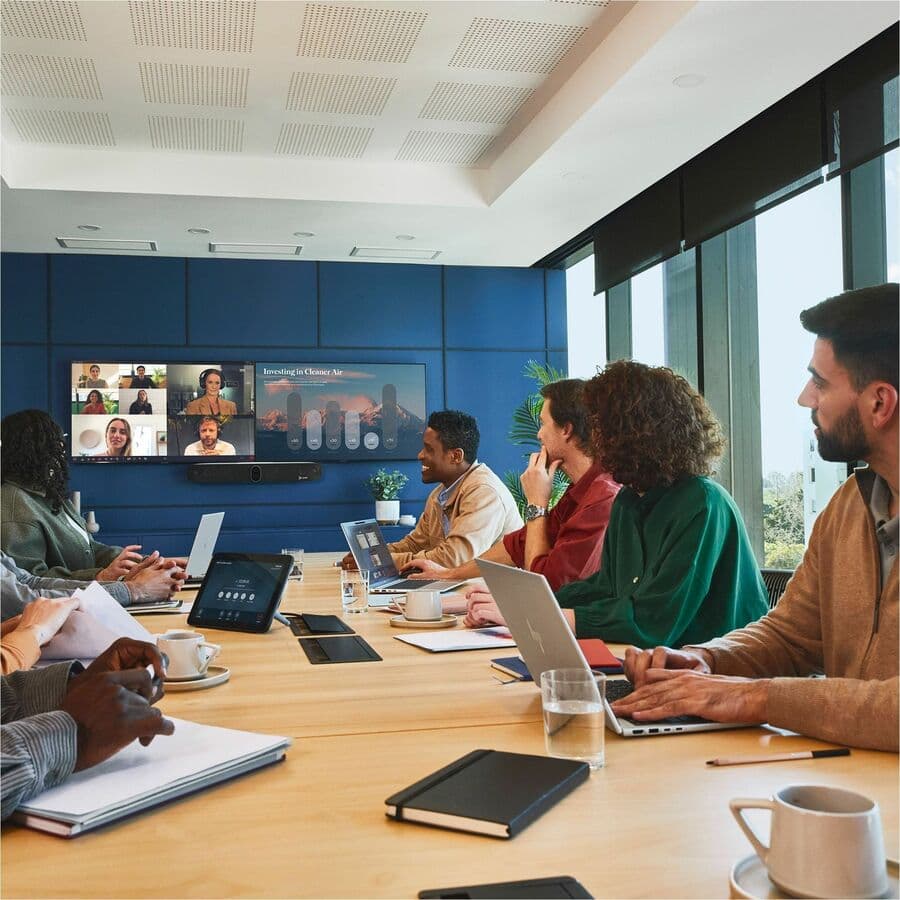 POLY X72 AVB NR TAA JITC video bar for compliant enterprise collaboration