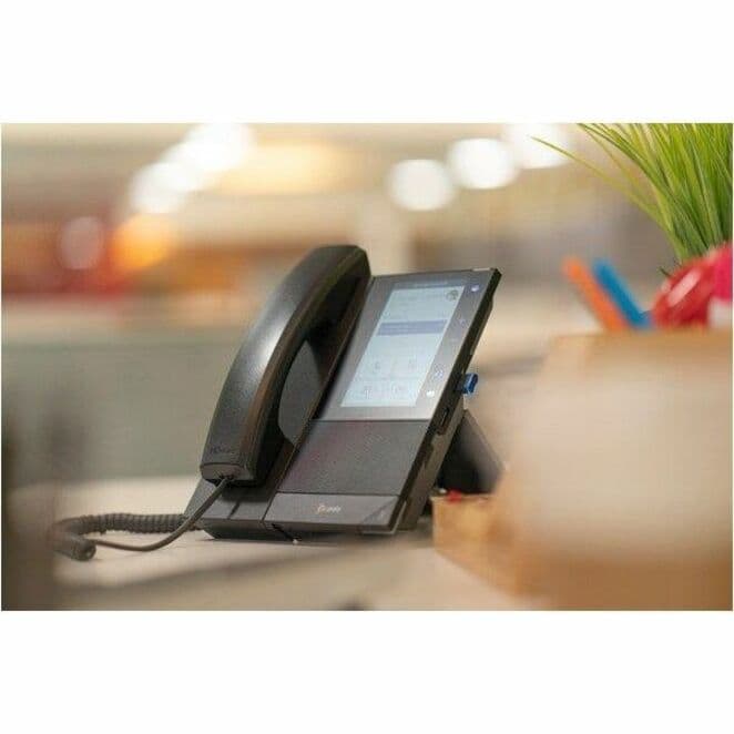 Poly CCX 500 business desk phone with PoE-E power for Microsoft calling environments