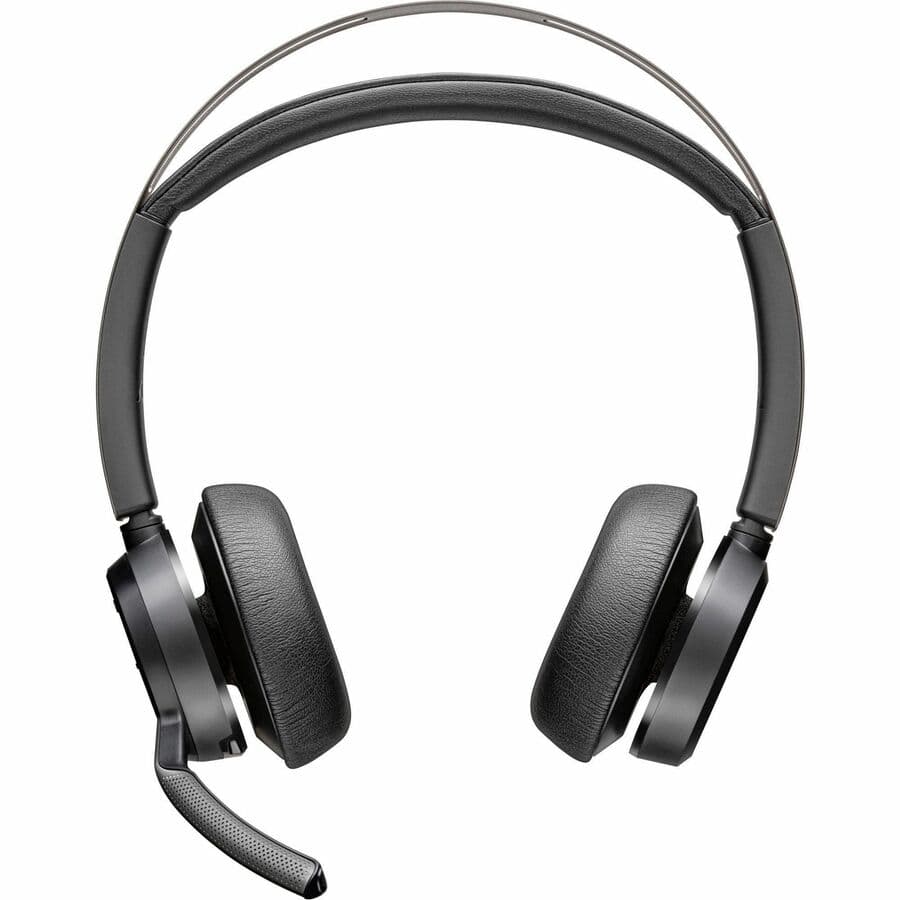 Poly Voyager Focus 2 UC wireless headset with USB-C connection and boom microphone