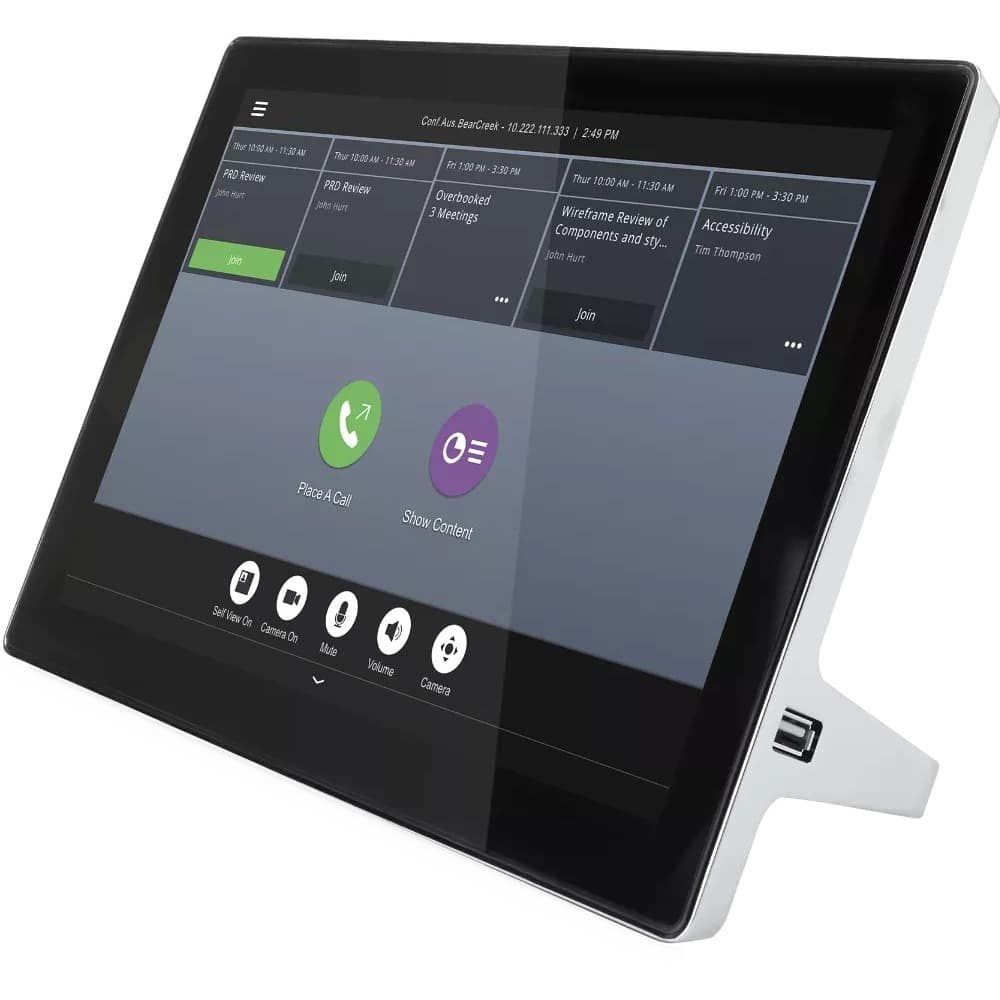 HP Poly Video RealPresence Touch conference room touch controller for meeting management