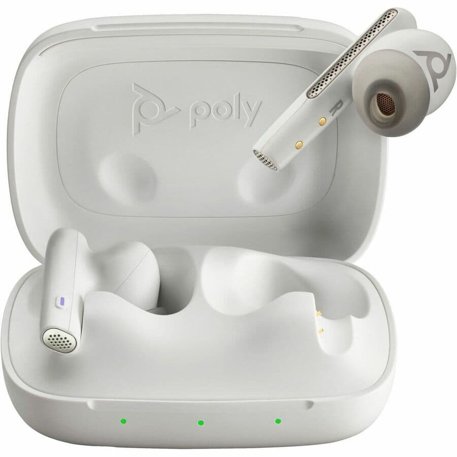 Poly Voyager Free 60 UC M White Sand Earbuds 7Y8L6AA | UC Wireless