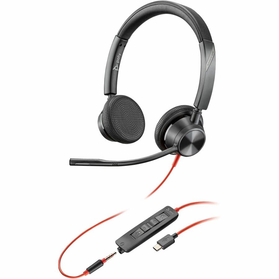 Poly Blackwire 3325 USB-C/A TAA Wired Headset | UC, Mono, Enterprise