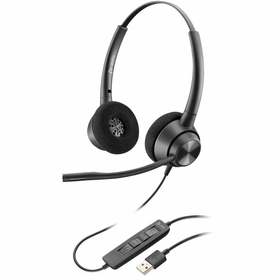 Poly EncorePro 310 Stereo USB-A Headset TAA | Wired UC Headset