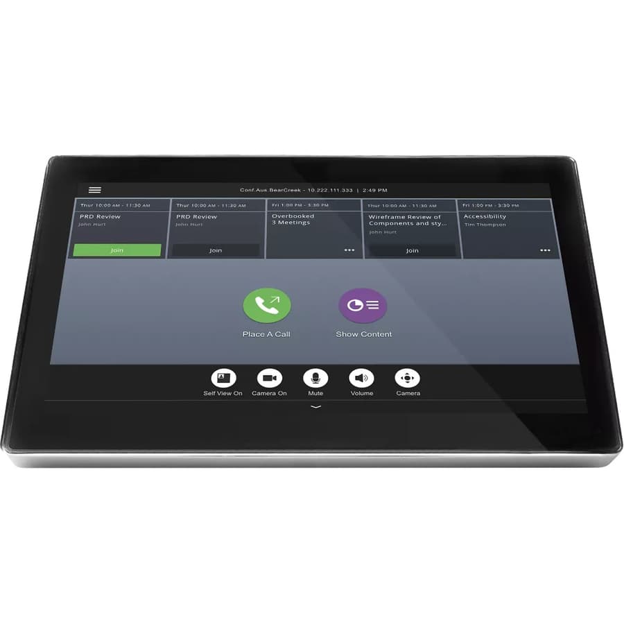 HP Poly Video RealPresence Touch conference room touch controller for meeting management