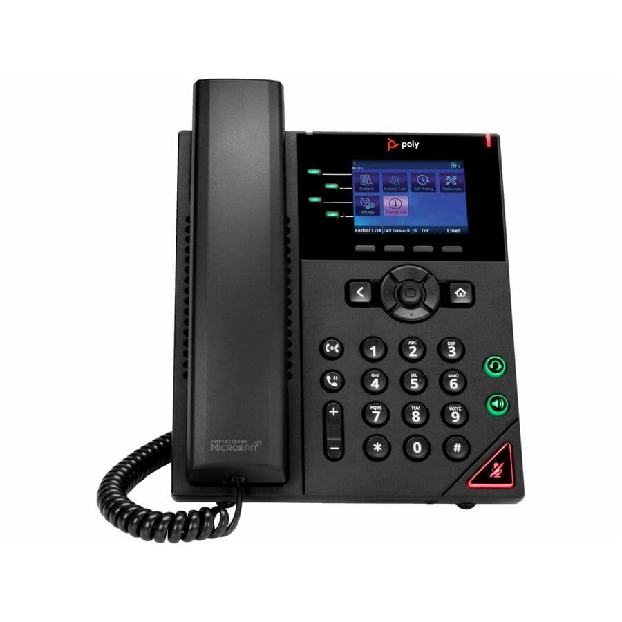 Poly VVX 250 PoE-E desk phone with color display and included power supply