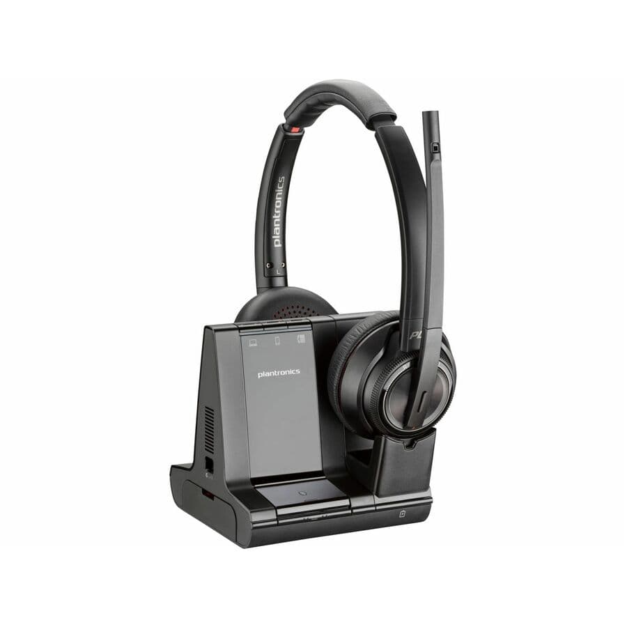 Poly Savi W8220-M stereo wireless headset with 3-in-1 connectivity for Microsoft Teams