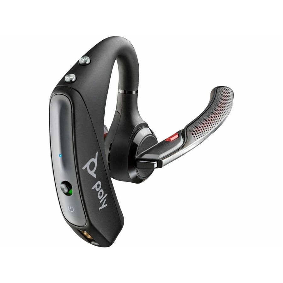 Poly Voyager 5200 Office wireless single-ear headset with noise-canceling boom microphone