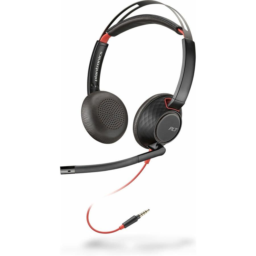 Poly Blackwire 5220 wired headset with 3.5 mm connection for business calling