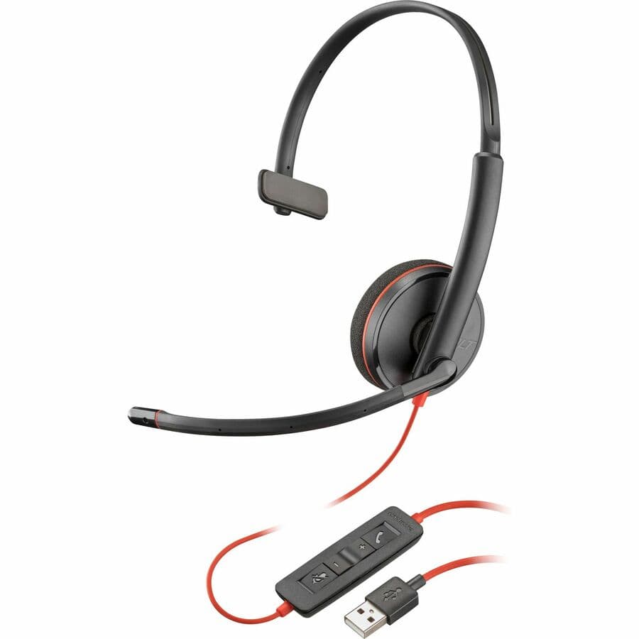 HP POLY HEADSETS BLACKWIRE C3210 USB-A view 3