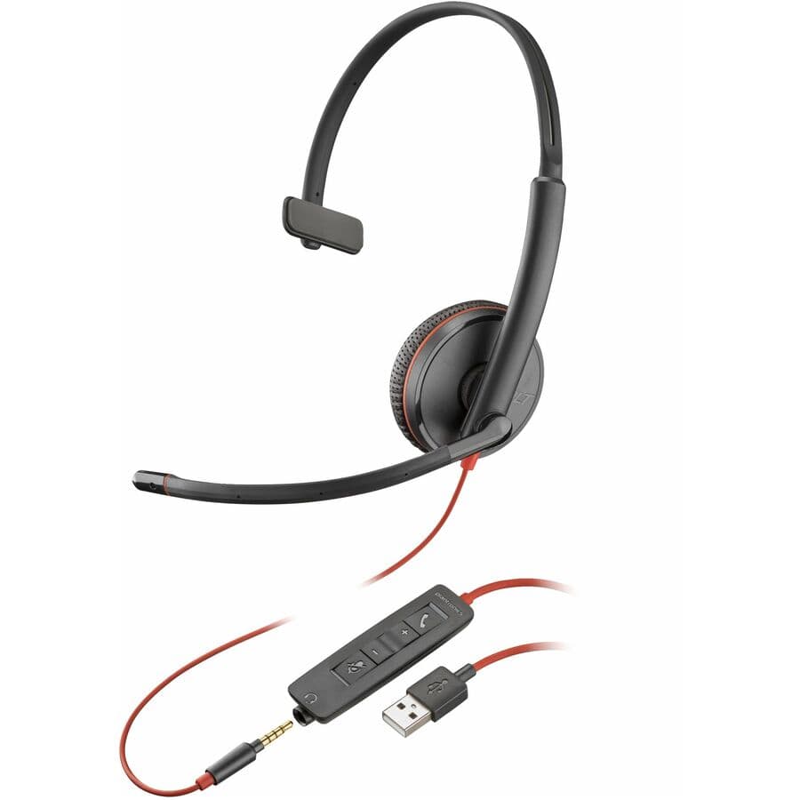 HP POLY HEADSETS BLACKWIRE C3215 USB-A view 2