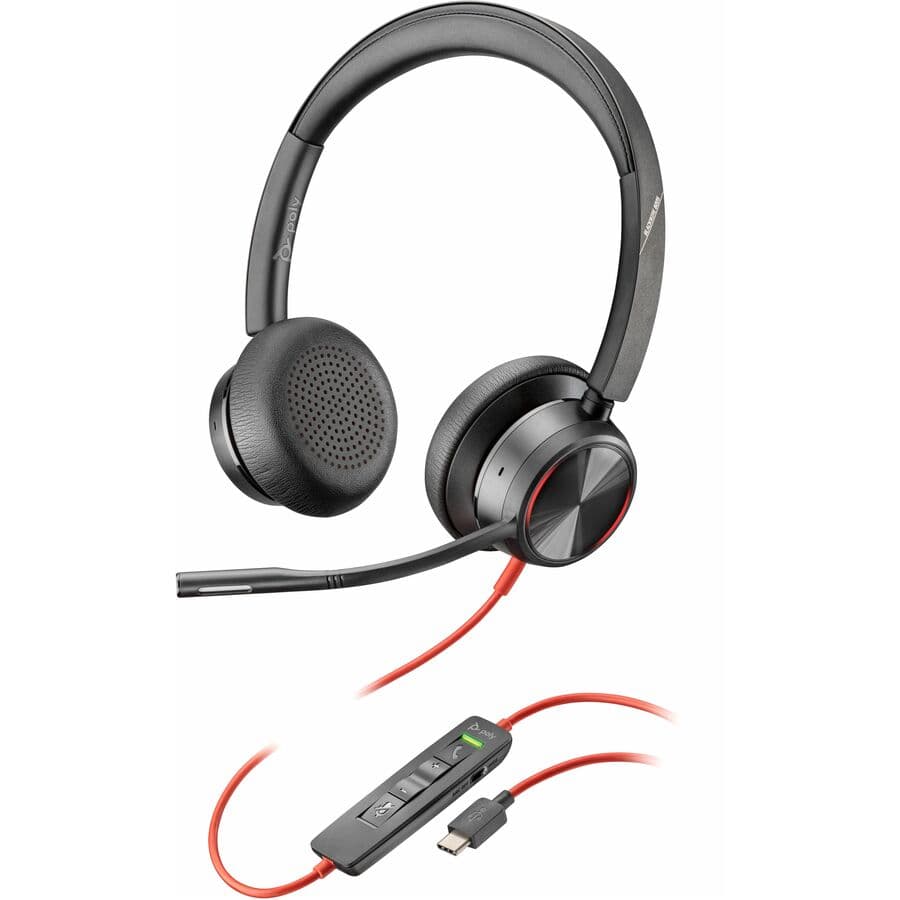 HP POLY HEADSETS POLY BLACKWIRE 8225 USB-C/A HEADSET TAA-US view 7