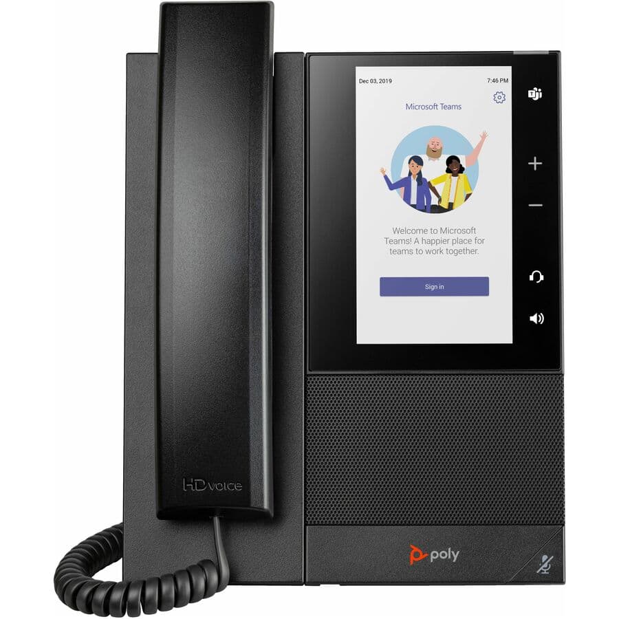 Poly CCX 505 BMP MS PoE-E TAA Microsoft Teams desk phone for compliant deployments