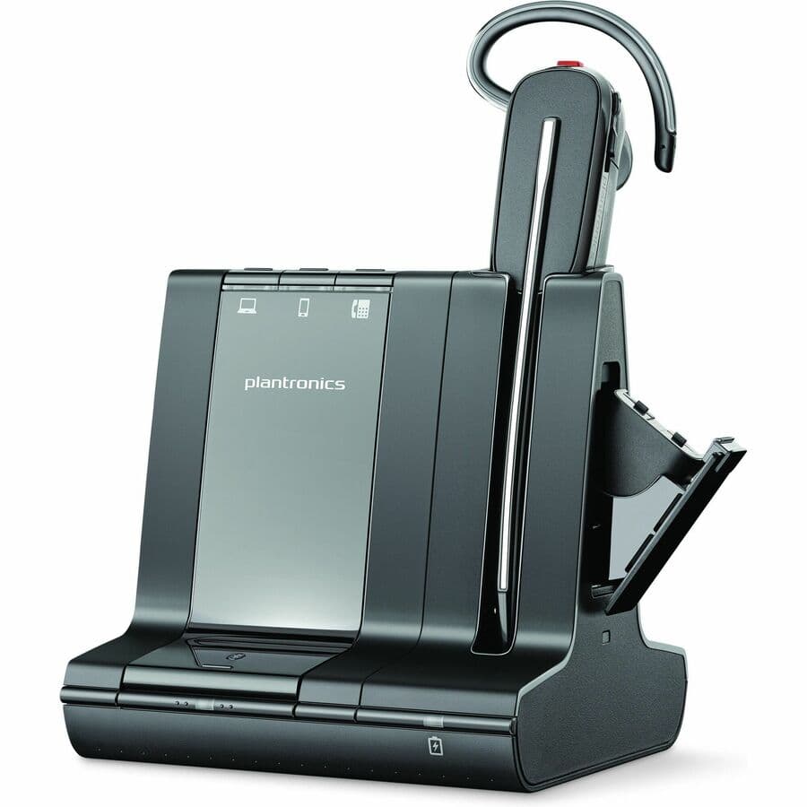 Poly Savi 8245-M DECT wireless headset with USB-A to micro USB cable