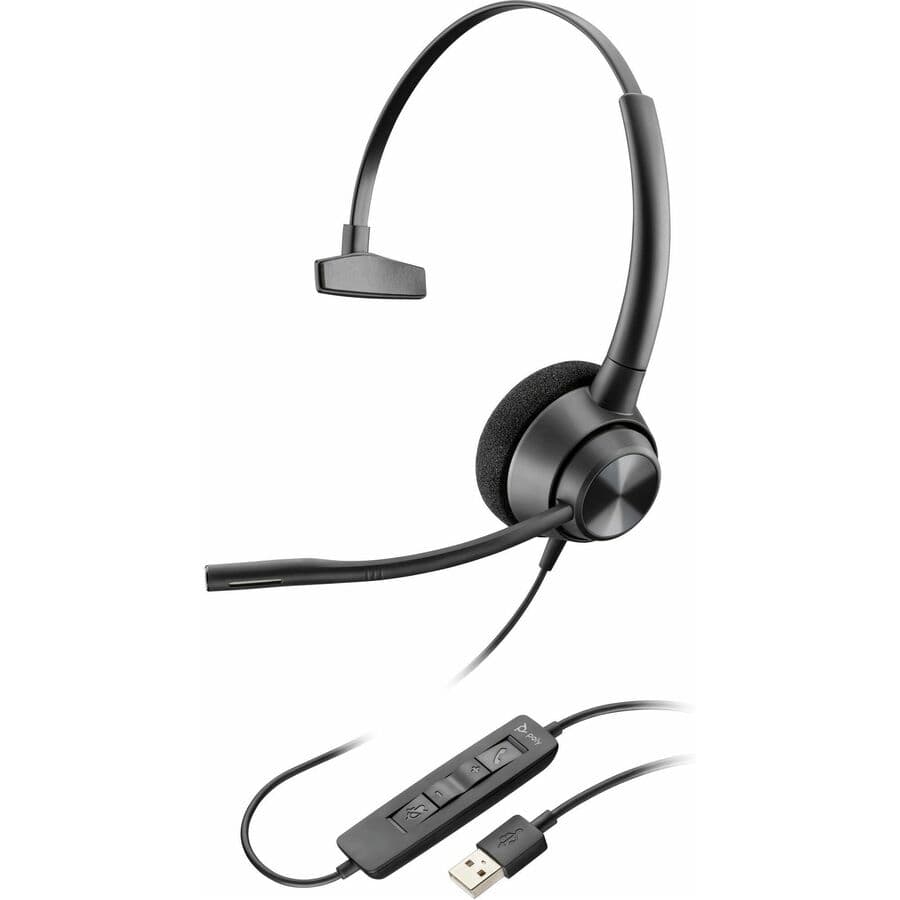 HP POLY HEADSETS POLY ENCOREPRO 320 MONAURAL USB-C HEADSET TAA view 3