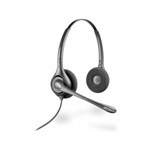 Poly wired headset with monitor assembly for visually impaired users