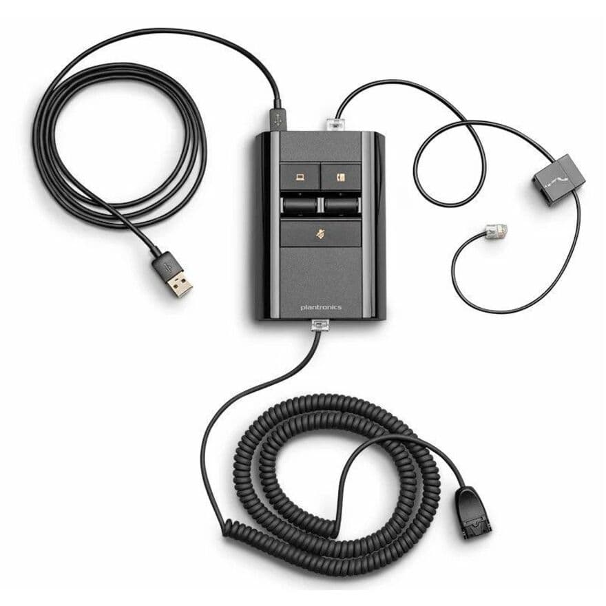 Poly MDA526 QD USB-A headset adapter for connecting quick-disconnect headsets to USB-A systems