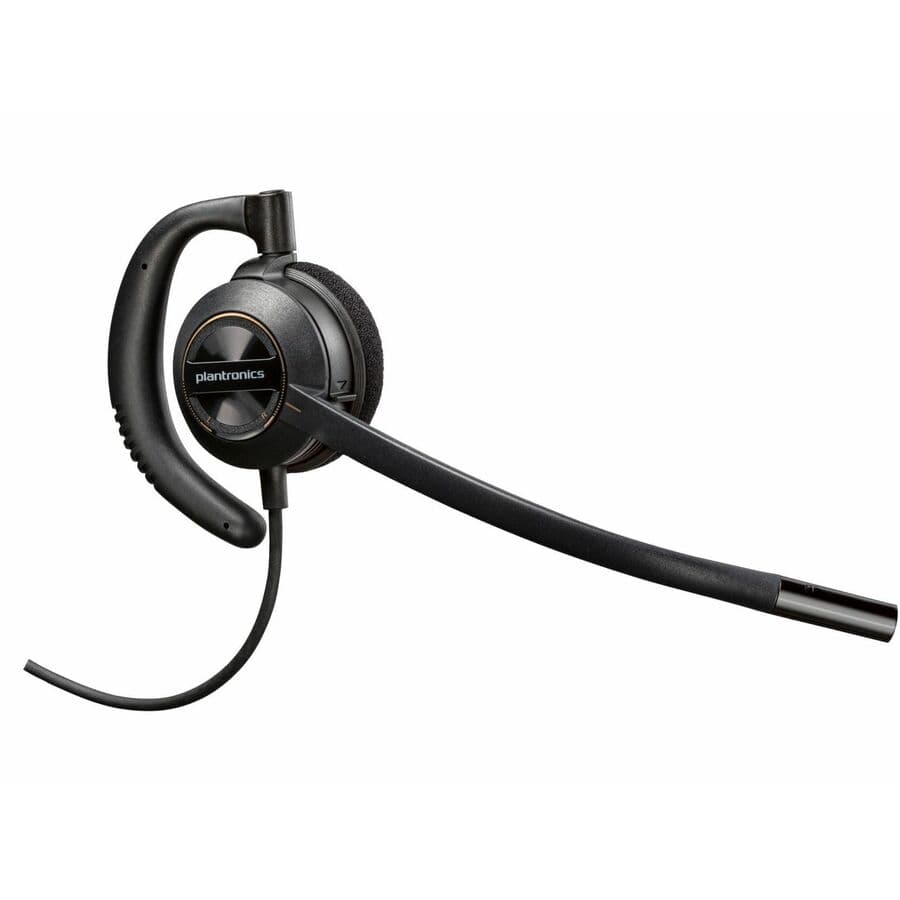 Poly EncorePro 530D wired headset with Quick Disconnect and discreet digital design