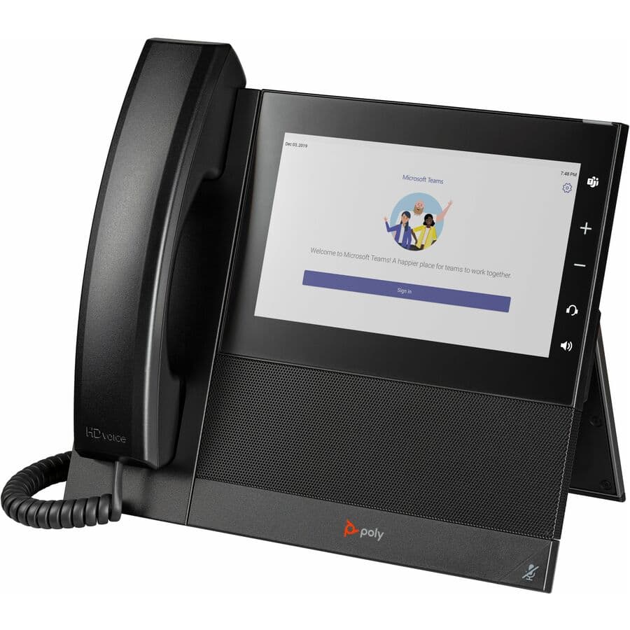 Poly CCX 600 Microsoft Teams desk phone with PoE-E and TAA designation