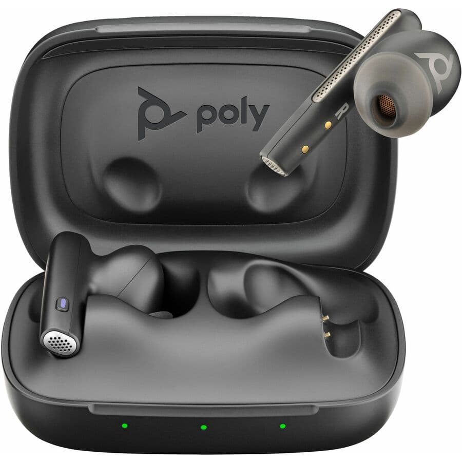 Black Poly Voyager Free 60 UC basic charge case for headset storage and charging