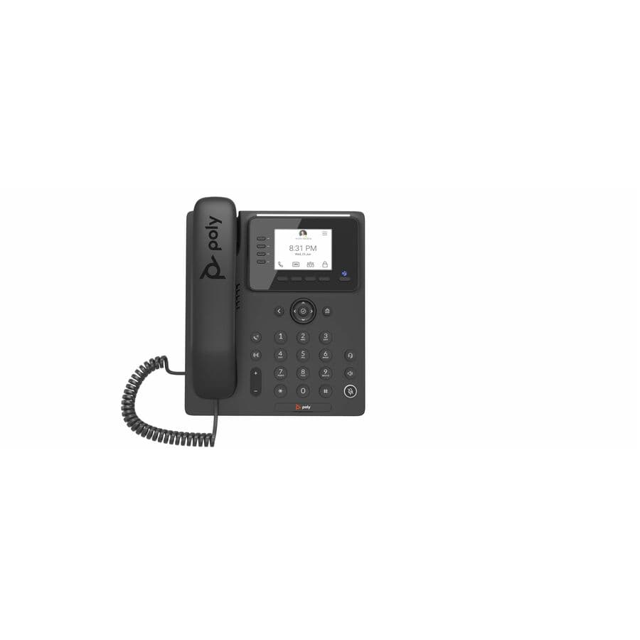 Poly CCX 350 business media desk phone for Microsoft Teams with PoE and TAA compliance
