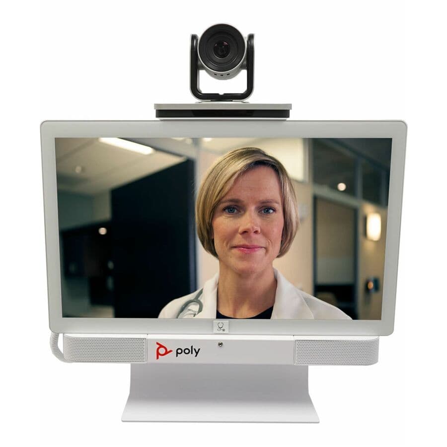 Poly MedCt G7500 conference room bundle with EE12x and 24 in TD