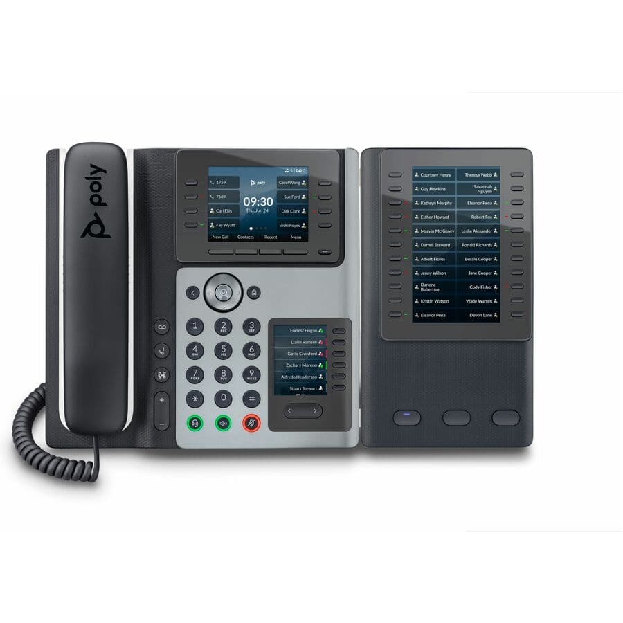 Poly Edge E450 PoE-enabled IP desk phone for enterprise and GSA/TAA procurement