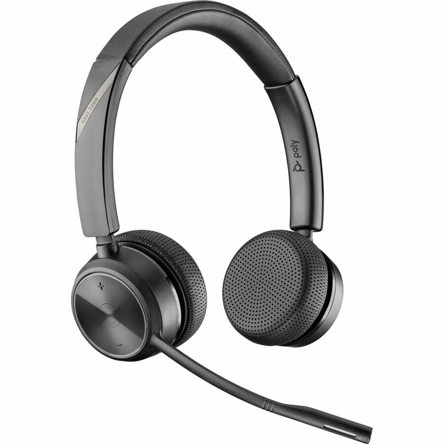 Poly Savi 7220 wireless stereo headset with over-the-head design for office calls