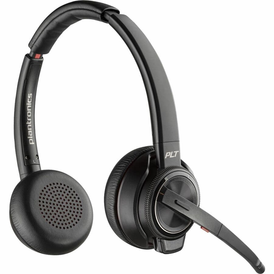 Poly Savi W8220-M stereo wireless headset with 3-in-1 connectivity for Microsoft Teams
