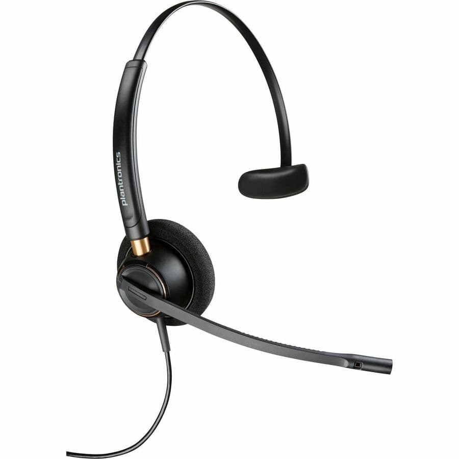 Poly EncorePro 510D monaural wired headset with quick disconnect and boom microphone