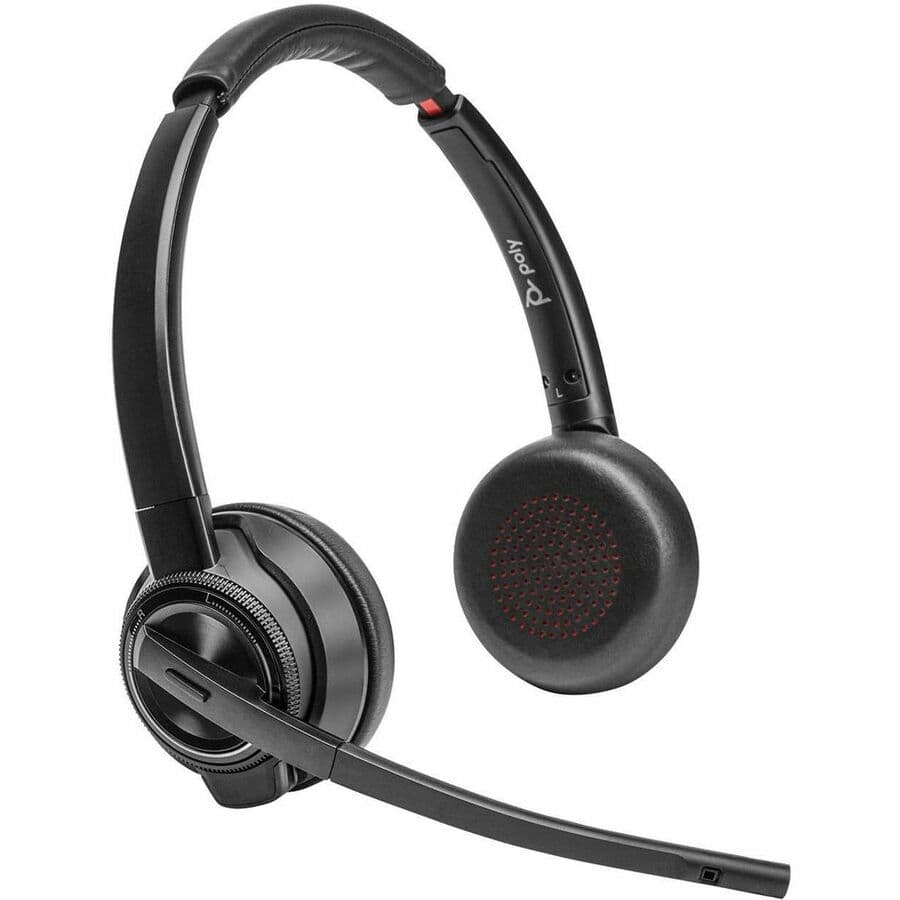 Poly Savi 8420 Stereo wireless DECT headset for Microsoft Teams office calling