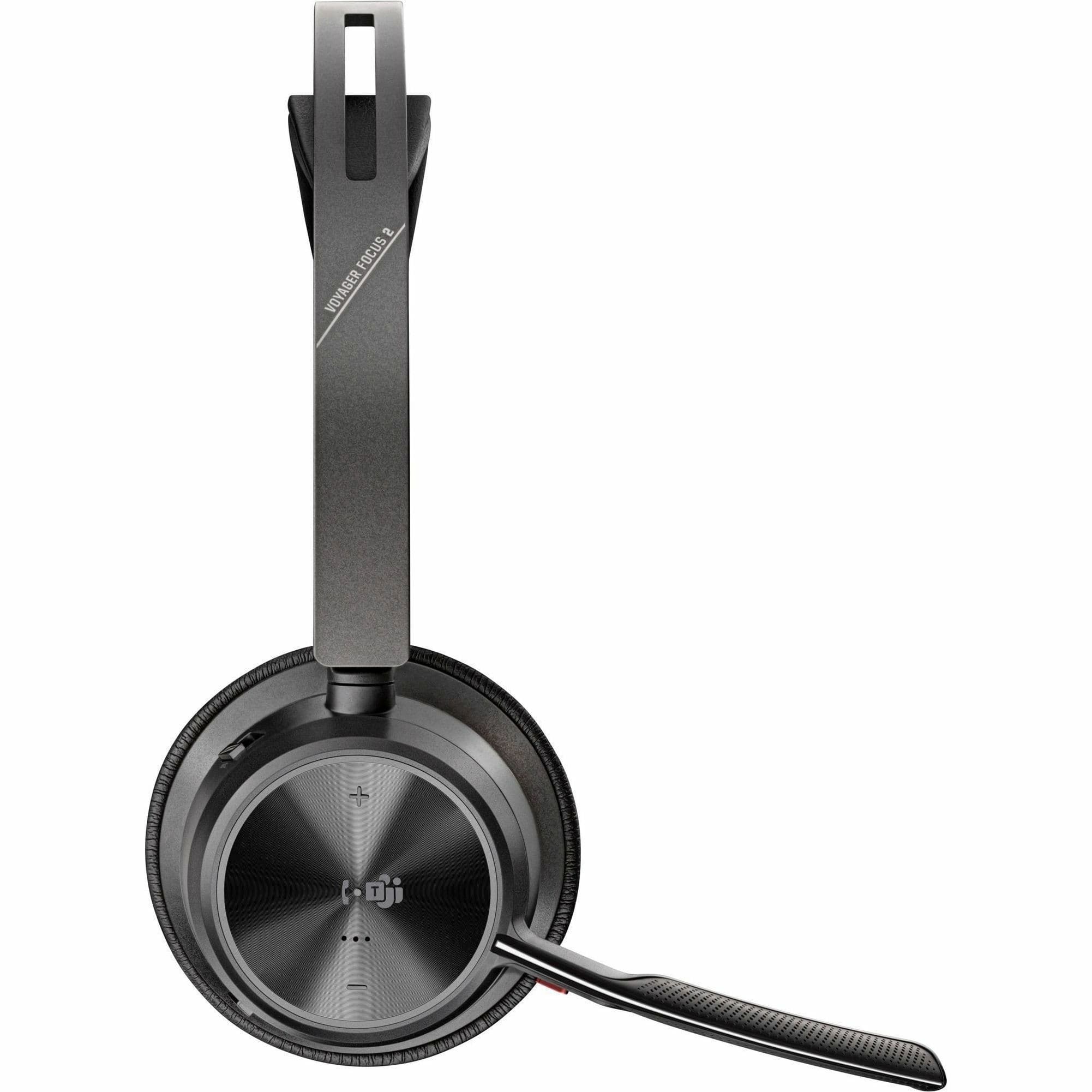 Poly Voyager Focus 2 UC wireless headset with USB-C connection and boom microphone