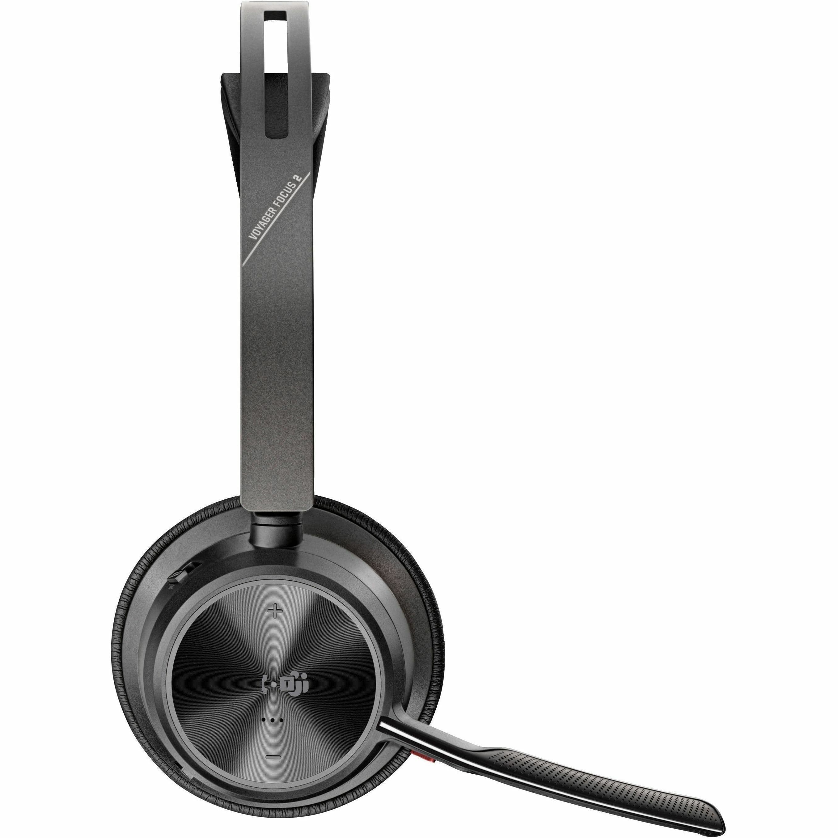 Poly Voyager Focus 2 UC wireless binaural headset with active noise cancellation and USB-A connectivity