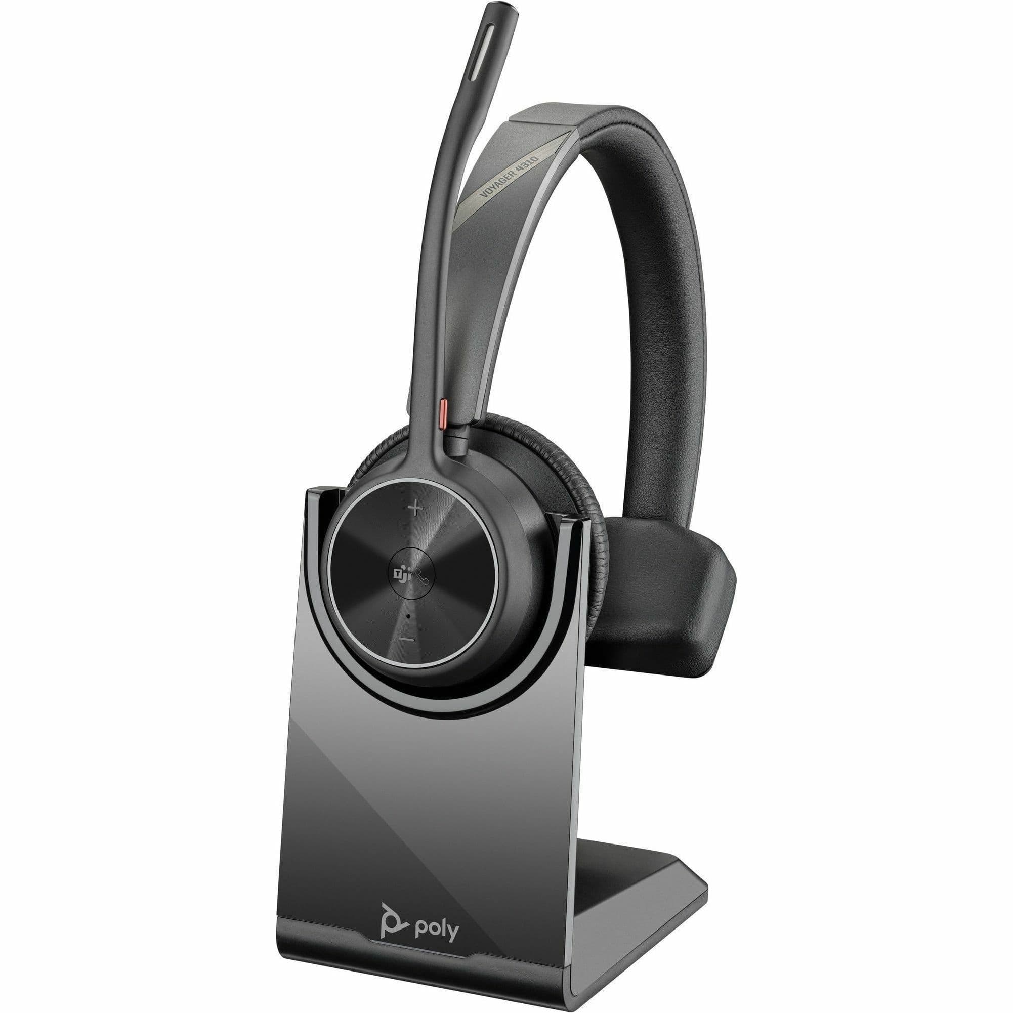 Poly Voyager 4310-M Microsoft Teams certified wireless USB-A headset with BT70 adapter and boom microphone