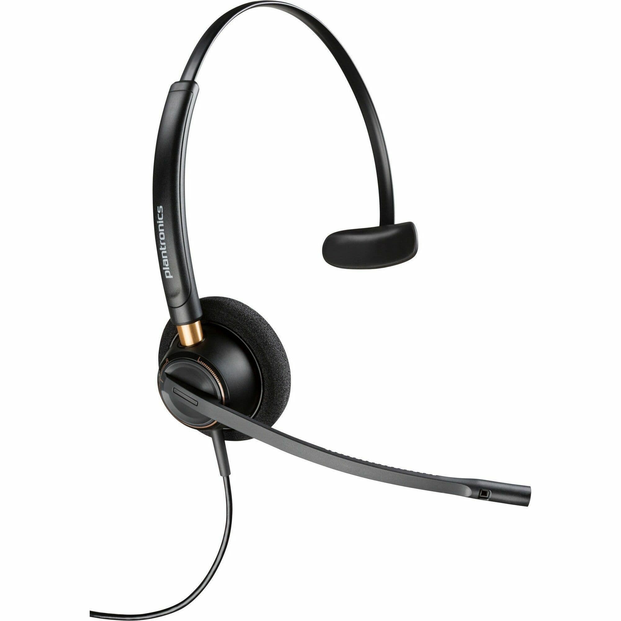 Poly EncorePro 510D monaural wired headset with quick disconnect and boom microphone