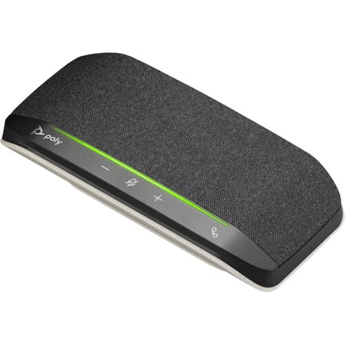 Poly Sync 10 USB-A USB-C desktop speakerphone in black for hybrid work