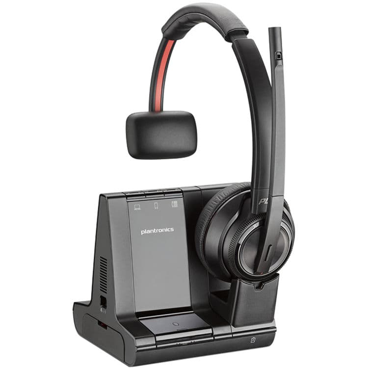 POLY SAVI 8210 single-ear DECT wireless office headset TAA US