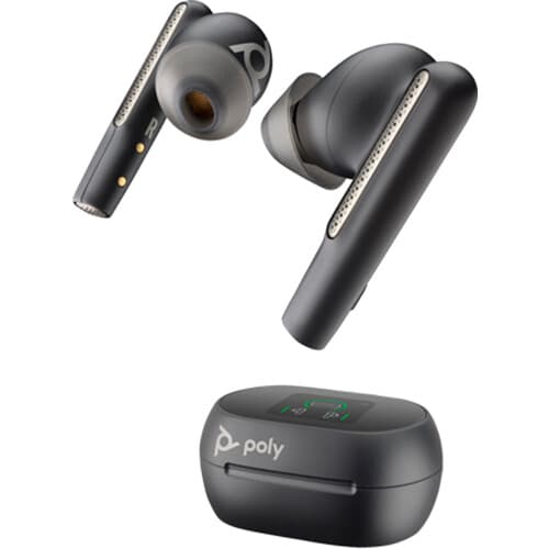 Poly VFree 60+ CB wireless earbud headset with Bluetooth and USB-C connectivity