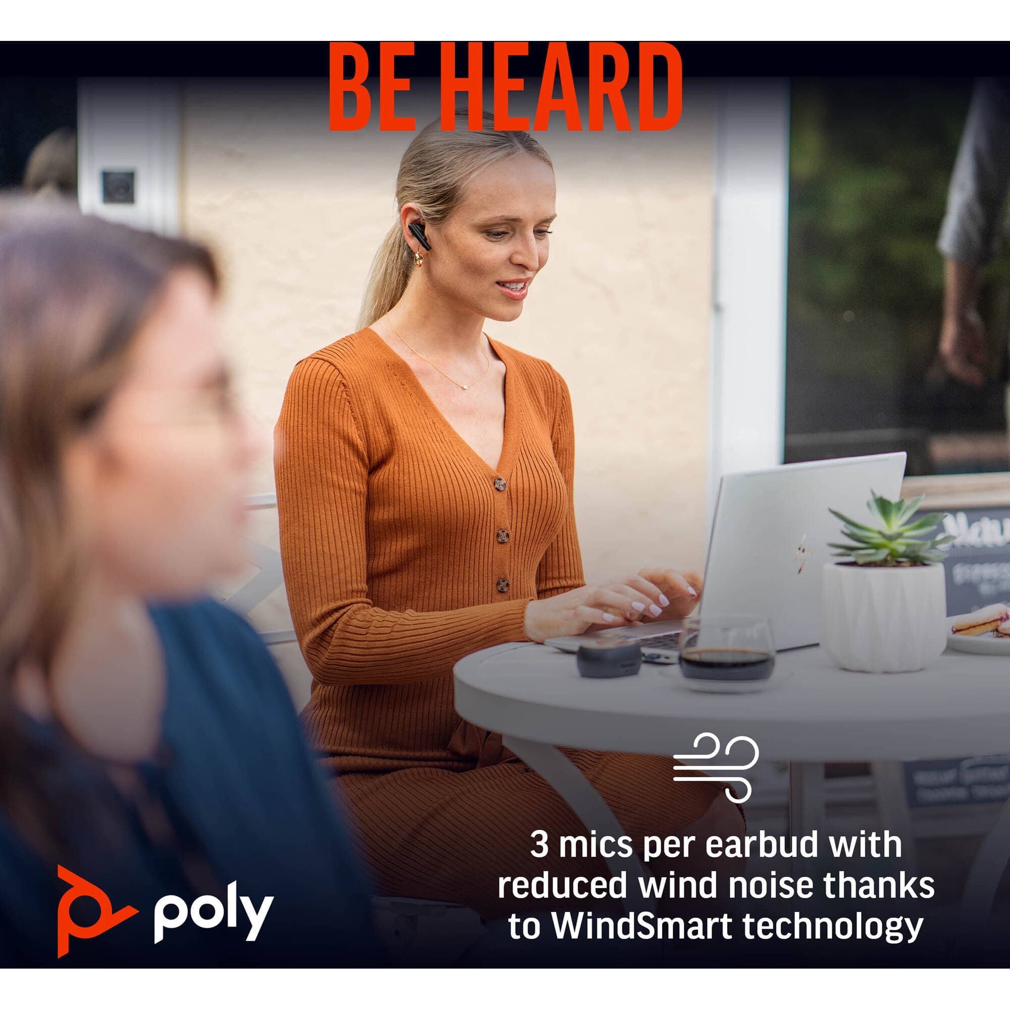 Poly Voyager Free 60 UC carbon black true wireless earbuds with BT700 USB-C adapter