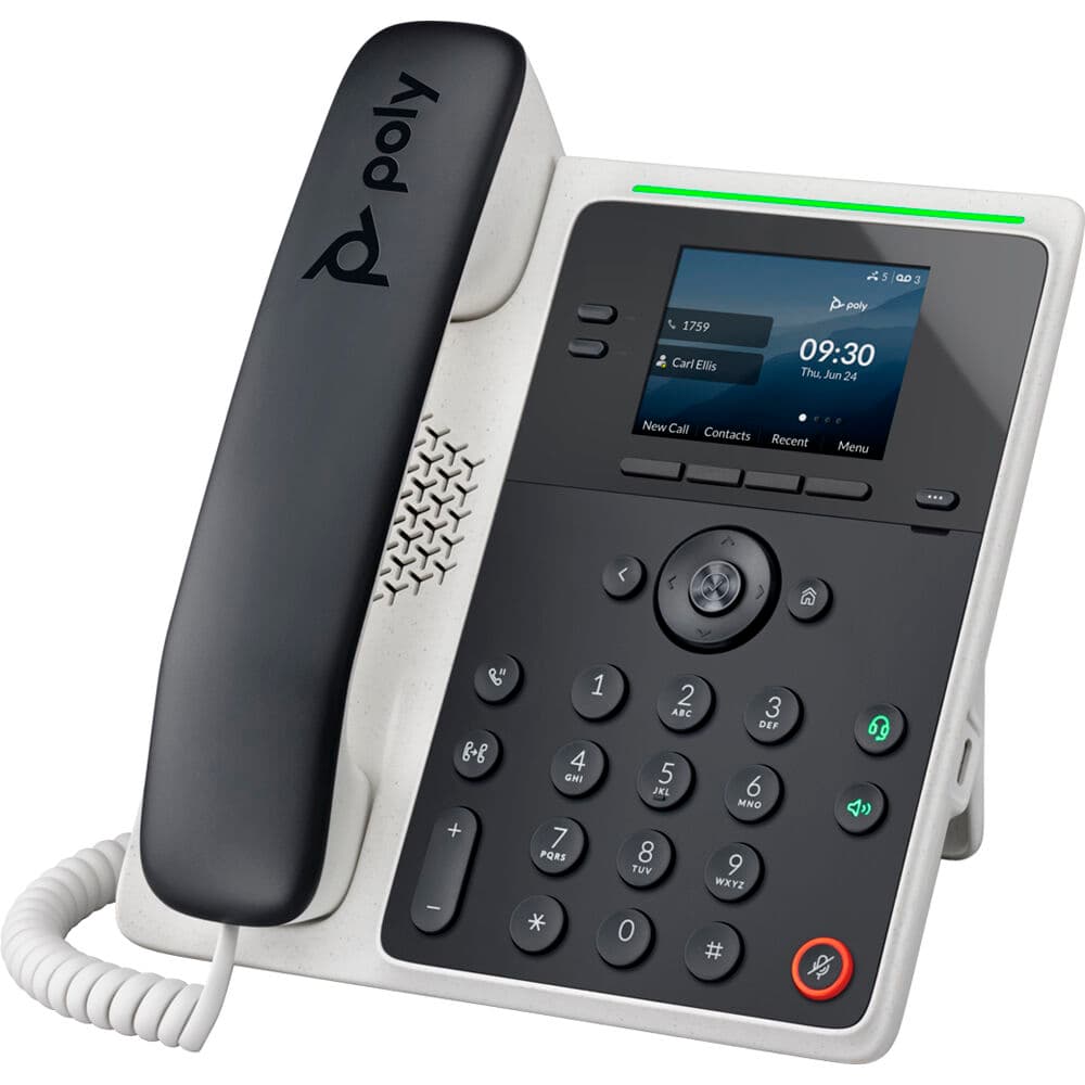 Poly Edge E100 IP Phone, PoE-Enabled | Desk Phone, Enterprise VoIP